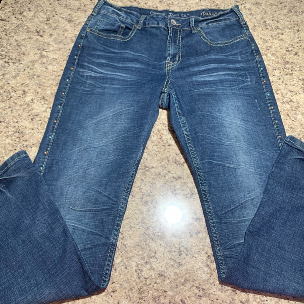 Cowgirl Tuff jeans Patina Rocks size 31x33